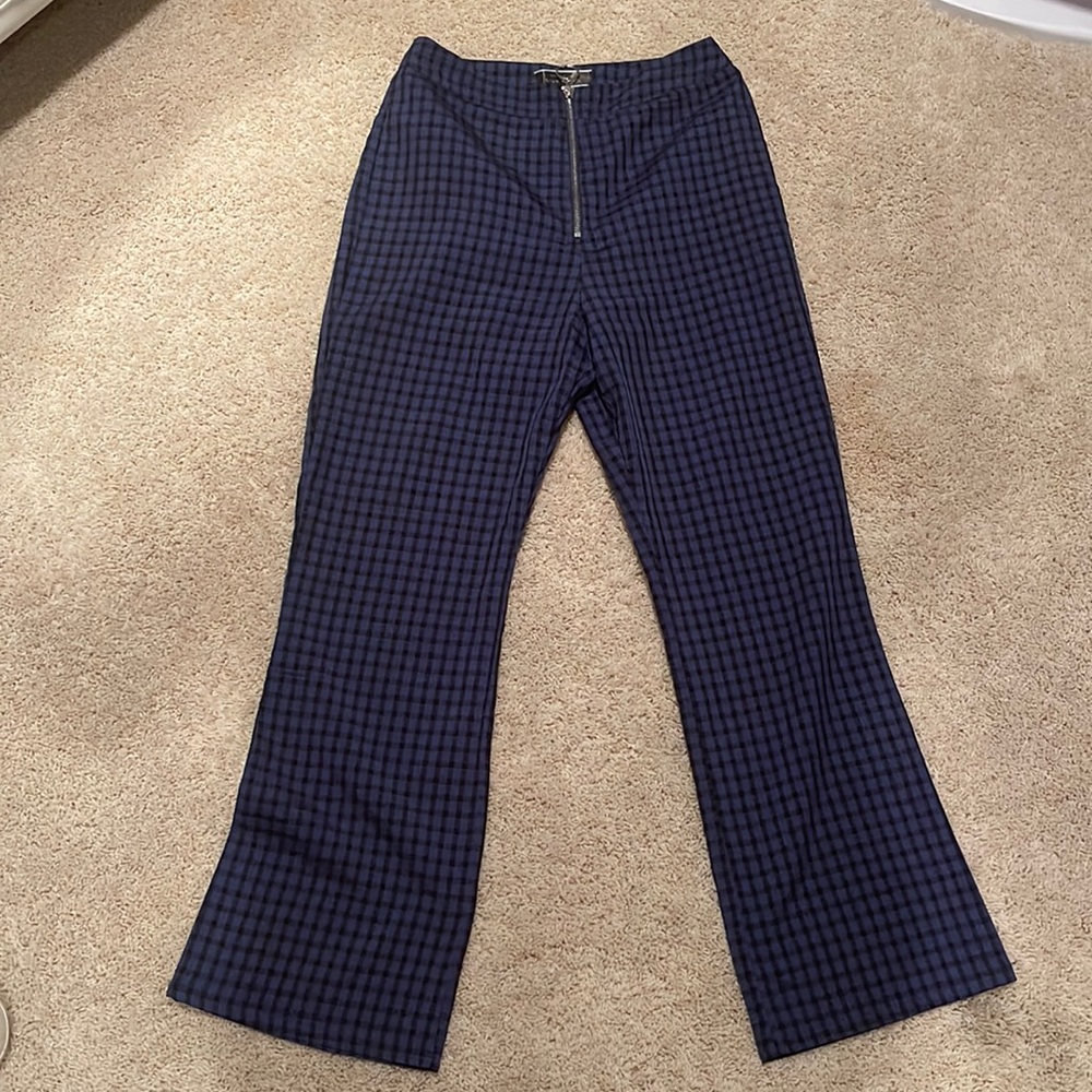 Blue and black checkered pants size small